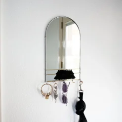 West Elm SZKLO Glass Arched Mirror Wall Organizer