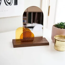 West Elm SZKLO Glass Look At Me Mirror Stand