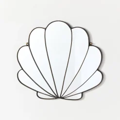 West Elm SZKLO Glass Seashell Wall Mirror
