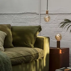 West Elm Tala Pendant w/ Voronoi I Bulb