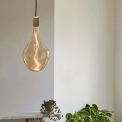 West Elm Tala Wood Pendant w/Voronoi III Bulb