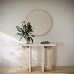 West Elm Taliferro Travertine Console Table (48")