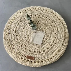 West Elm TALLO de OLIVO Fique Pacific Placemats (Set of 4)
