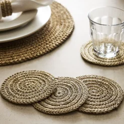 West Elm TALLO de OLIVO Fique Spiral Coasters (Set of 4)