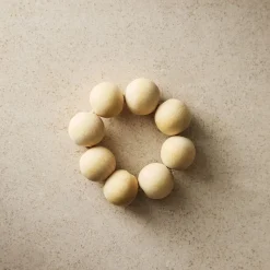 West Elm TALLO de OLIVO Wooden Sphere Napkin Ring