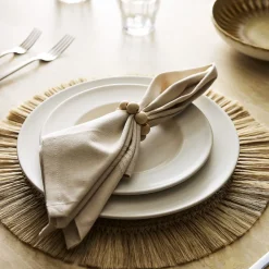 West Elm TALLO de OLIVO Wooden Sphere Napkin Ring