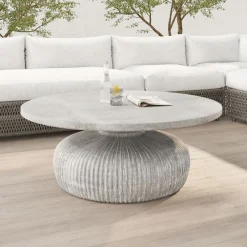 West Elm Tambor Indoor/Outdoor Round Coffee Table (–)