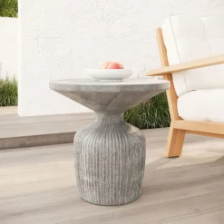 West Elm Tambor Outdoor Round Side Table (21")