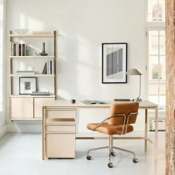 West Elm Tandem Desk (60"), File Cabinet (16") & Modular Storage Shelf Set