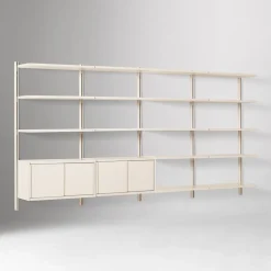 West Elm Tandem Modular Quadruple Wide Shelving System