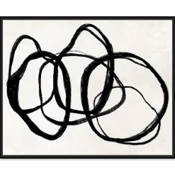 West Elm Tangled Rings Framed Canvas Wall Art