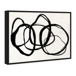 West Elm Tangled Rings Framed Canvas Wall Art