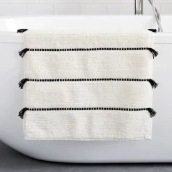 West Elm Tassel Stripe Bath Mat