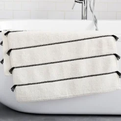 West Elm Tassel Stripe Bath Mat