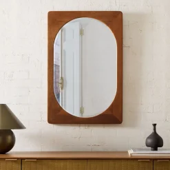 West Elm Tate Wood Rectangle Wall Mirror