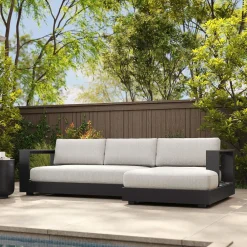 West Elm Telluride Aluminum Outdoor 2-Piece Chaise Sectional (113")