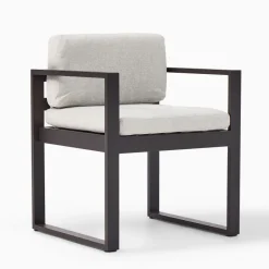 West Elm Telluride Aluminum Outdoor Dining Arm Chair Cushions