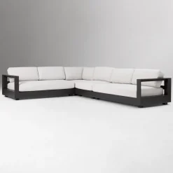 West Elm Telluride Aluminum Outdoor 4-Piece L-Shaped Sectional (148")