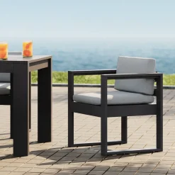 West Elm Telluride Aluminum Outdoor Arm Dining Chair