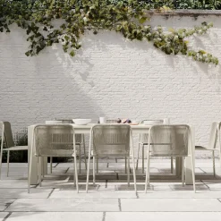 West Elm Telluride Aluminum Outdoor Extendable Table (60"–85") & Oceana Side Dining Chairs Set