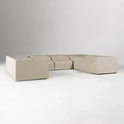 West Elm Telluride Outdoor 6-Piece U-Shaped Sectional Protective Cover