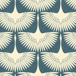 West Elm Tempaper Feather Flock Wallpaper