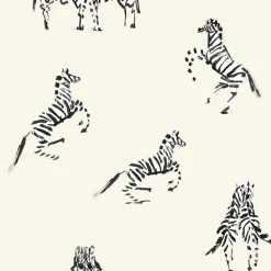 West Elm Tempaper Zebras Wallpaper
