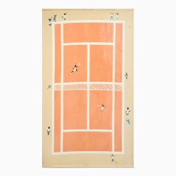 West Elm Tennis Scene Beach Towel