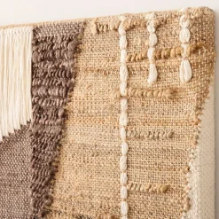 West Elm Terra Natural Fiber Mosaic Dimensional Wall Art