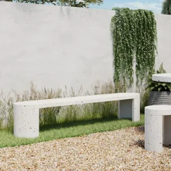 West Elm Terrazzo Concrete Outdoor Bench (79")