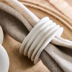 West Elm Textural Ceramic Napkin Ring Sets