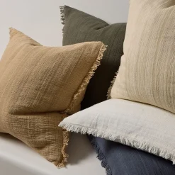 West Elm Textured Fringe Pillow Cover