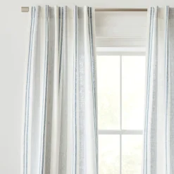 West Elm Textured Luxe Stripe Linen Curtain