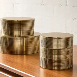 West Elm Textured Metal Decorative Boxes