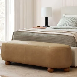 West Elm Thalia Leather Bench