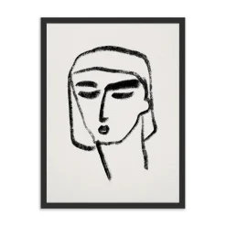 West Elm The Face Framed Wall Art by Roseanne Kenny