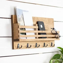 West Elm The McGarvey Workshop Wood Rail Mail Holder