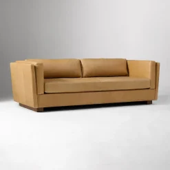 West Elm Thea Leather Sofa (77"–97")