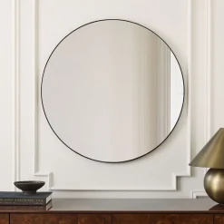 West Elm Thin Metal Round Wall Mirror