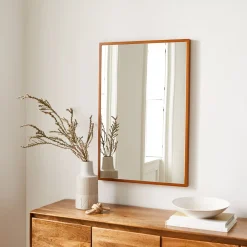 West Elm Thin Wood Rectangle Wall Mirror