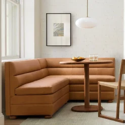 West Elm Tilda 2-Piece Leather Storage Banquette (54", 81")