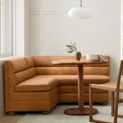 West Elm Tilda 2-Piece Leather Storage Banquette (54", 81")