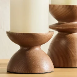 West Elm Tira Wood Pillar Holders