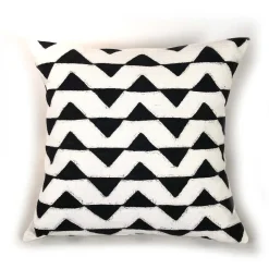 West Elm Tonga Pillow Cover - Black Triangle