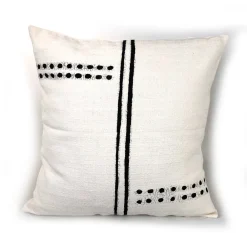 West Elm Tonga Pillow Cover - Black Dots & Lines