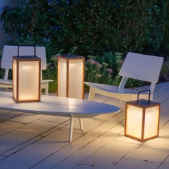 West Elm Traditional Teak Lantern