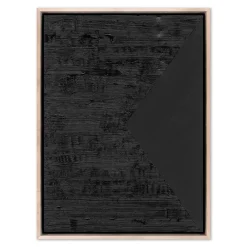 West Elm Triangle Right in Caviar Framed Wall Art by The Holly Collective