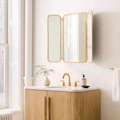 West Elm Trifold Metal Wall Mirror