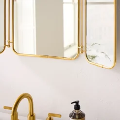 West Elm Trifold Metal Wall Mirror