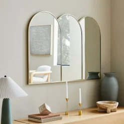 West Elm Triple Arched Metal Frame Wall Mirror